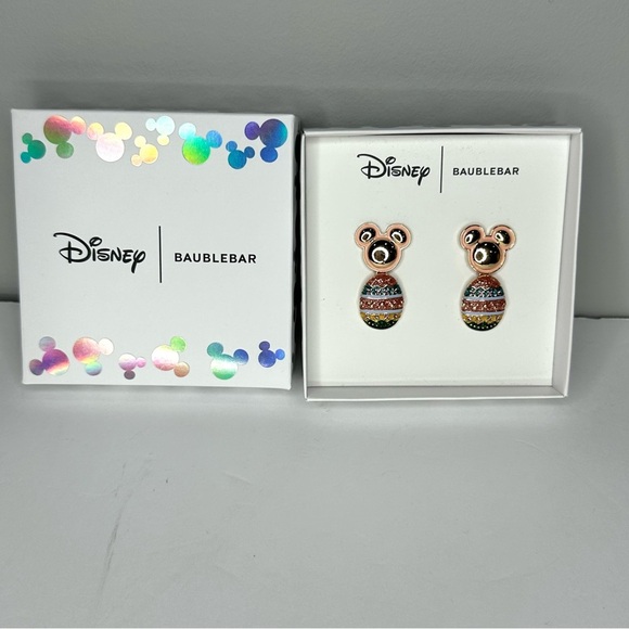 BaubleBar Disney Mickey Mouse Earrings - Easter Egg Mickey Head - Picture 2 of 5